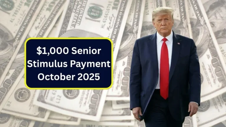 $1,000 Senior Stimulus Payment October 2025